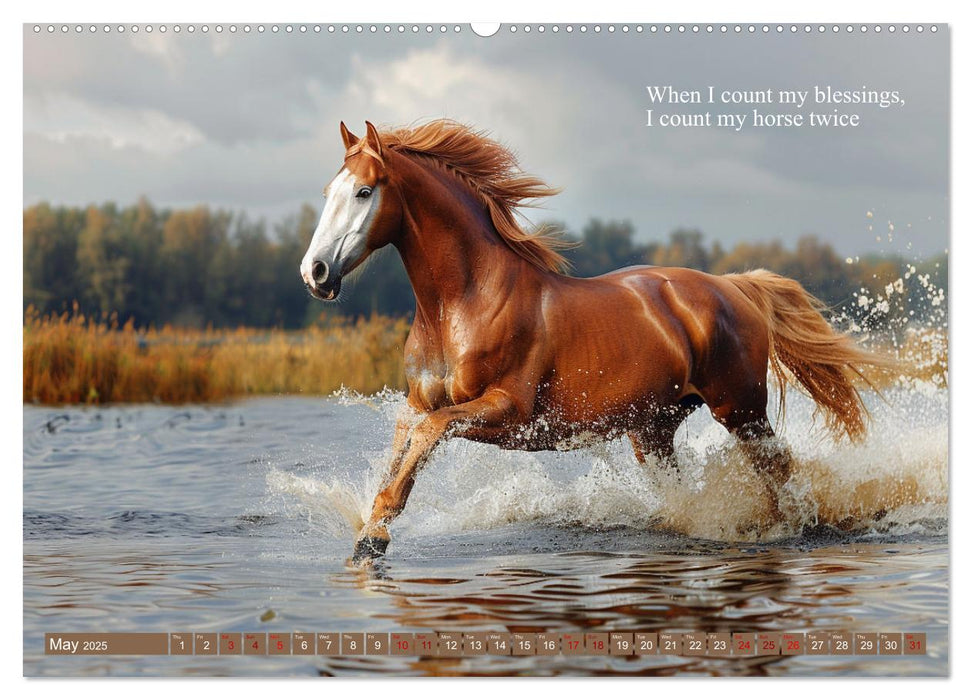 A Horse Makes You Complete (CALVENDO Monthly Calendar 2025)