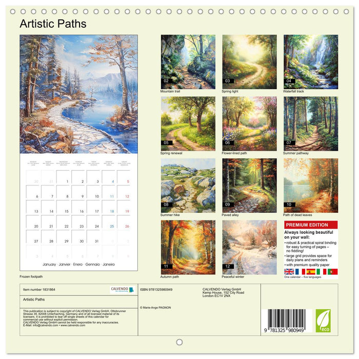 Artistic Paths (CALVENDO Monthly Calendar 2025)