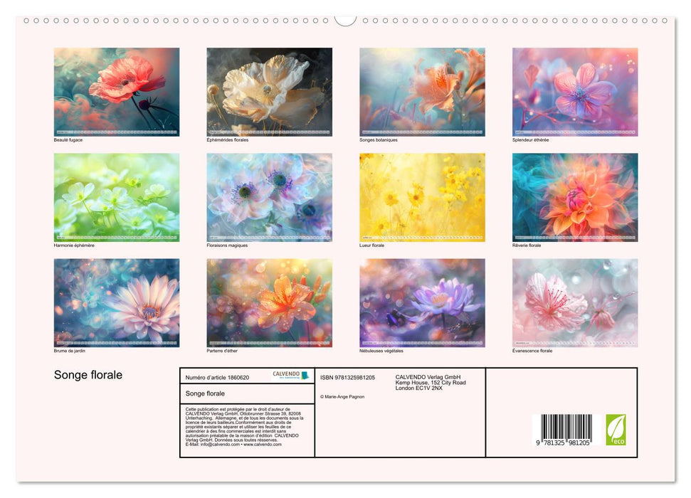 Songe florale (CALVENDO Calendrier supérieur 2025)