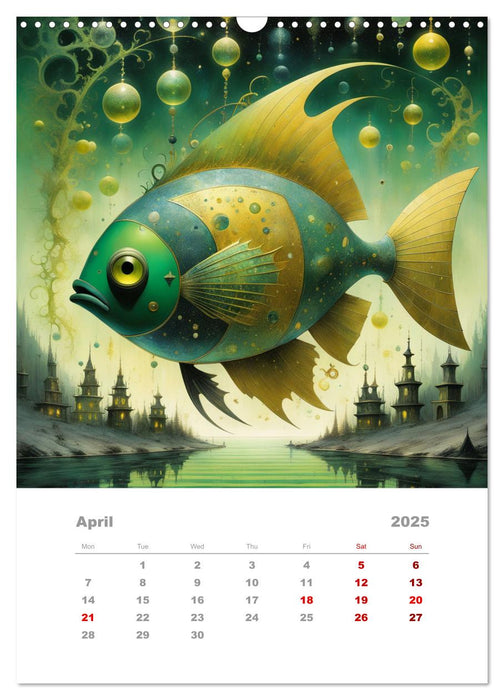 The adventures of the steel fish (CALVENDO Monthly Calendar 2025)