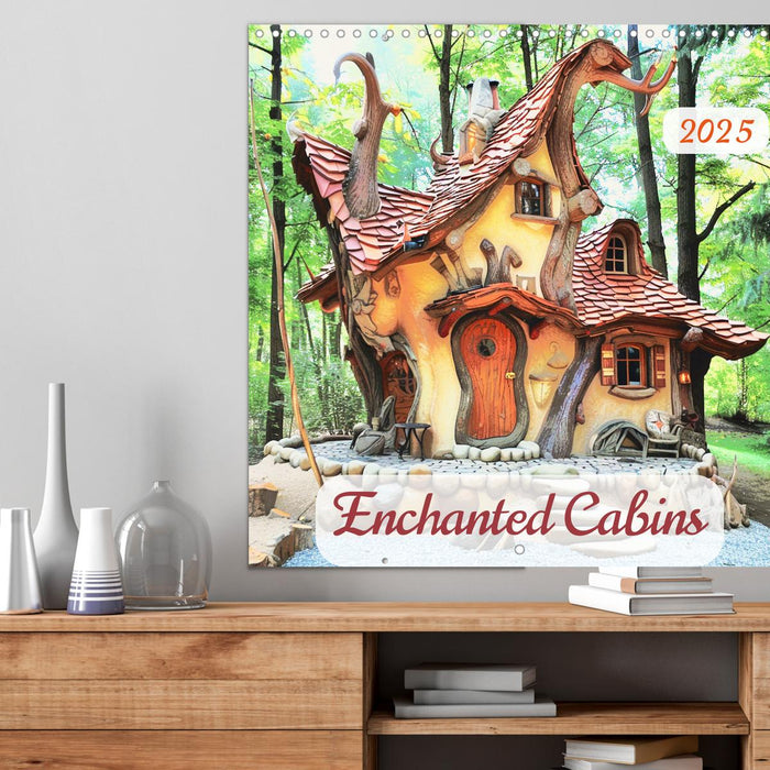 Enchanted Cabins (CALVENDO Monthly Calendar 2025)