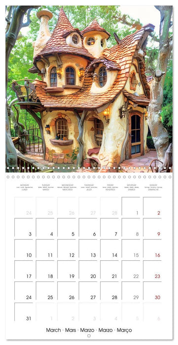 Enchanted Cabins (CALVENDO Monthly Calendar 2025)