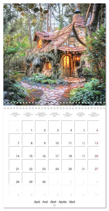 Enchanted Cabins (CALVENDO Monthly Calendar 2025)