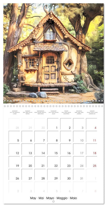 Enchanted Cabins (CALVENDO Monthly Calendar 2025)