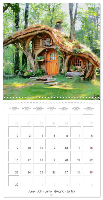 Enchanted Cabins (CALVENDO Monthly Calendar 2025)