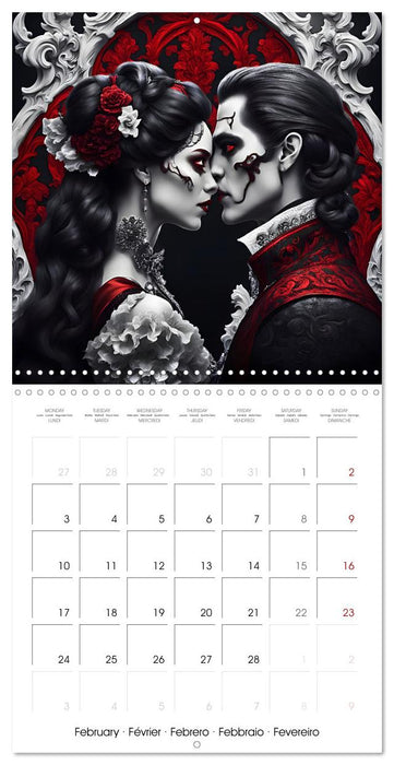 Vampire Pairs of Darkness (CALVENDO Monthly Calendar 2025)