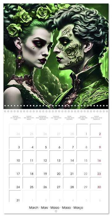 Vampire Pairs of Darkness (CALVENDO Monthly Calendar 2025)