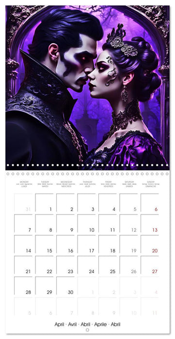 Vampire Pairs of Darkness (CALVENDO Monthly Calendar 2025)