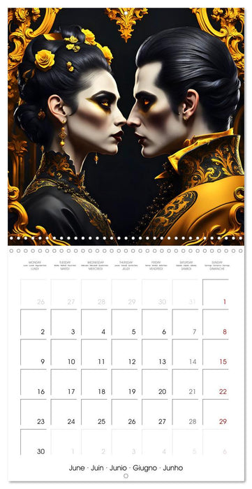 Vampire Pairs of Darkness (CALVENDO Monthly Calendar 2025)