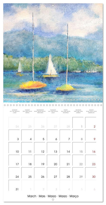 Lake colours - Painted lakes in Upper Bavaria (CALVENDO Monthly Calendar 2025)