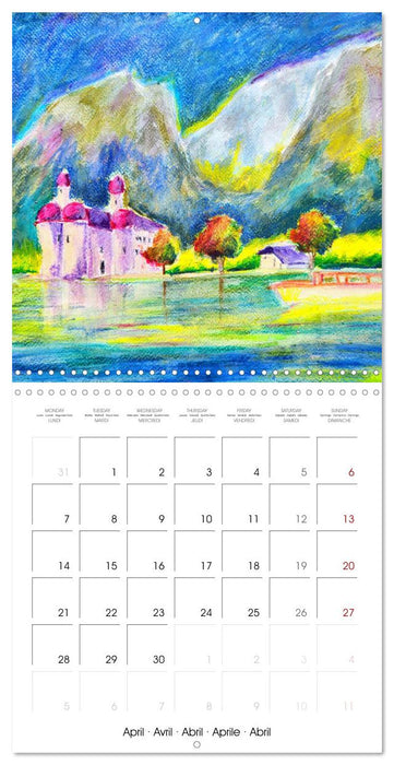 Lake colours - Painted lakes in Upper Bavaria (CALVENDO Monthly Calendar 2025)