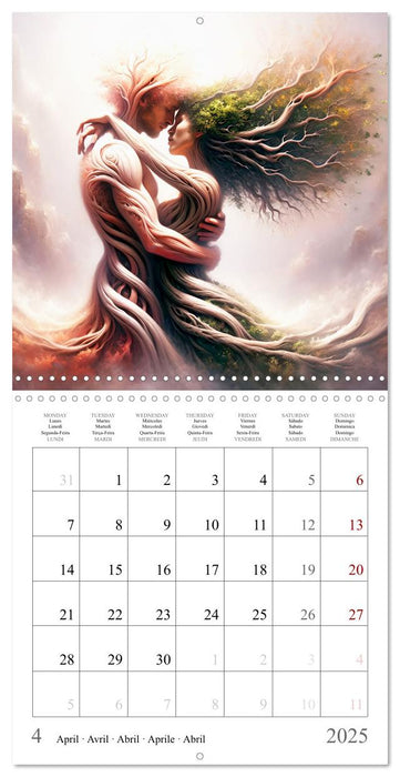 Arbres de l'amour (CALVENDO Calendrier mensuel 2025)