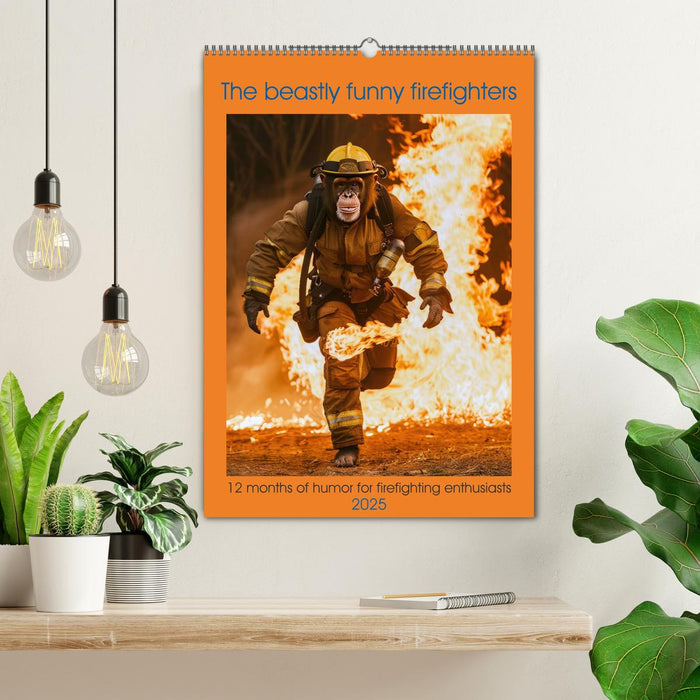 The beastly funny firefighters (CALVENDO Monthly Calendar 2025)