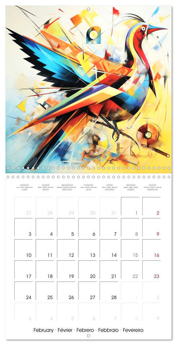 Symphonie animale colorée (CALVENDO Calendrier mensuel 2025)