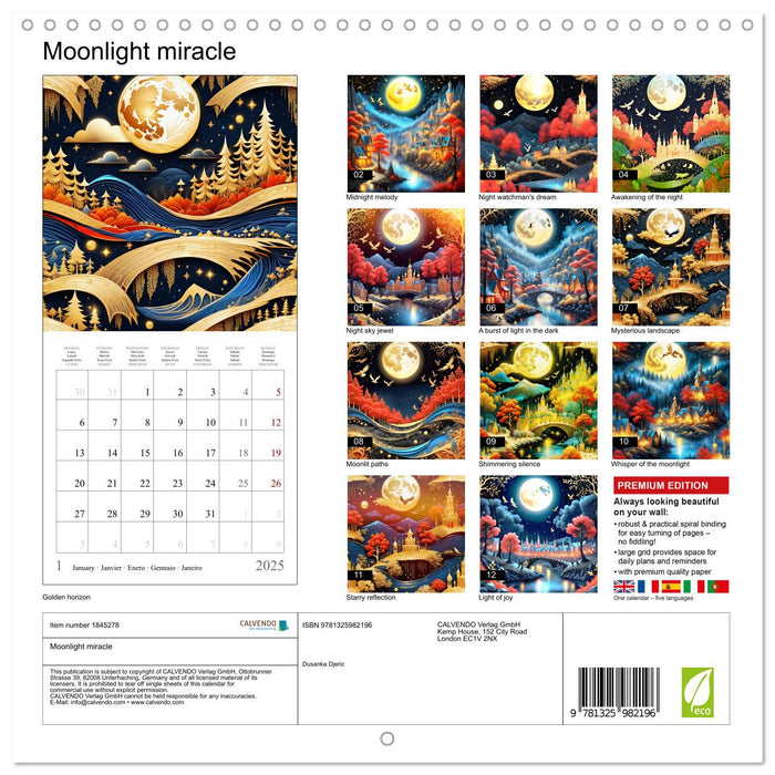 Moonlight miracle (CALVENDO Monthly Calendar 2025)