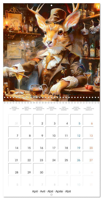 Animal La Belle Epoque (CALVENDO Monthly Calendar 2025)