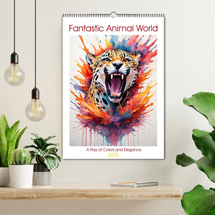 Fantastic Animal World: A Play of Colors and Elegance (CALVENDO Monthly Calendar 2025)