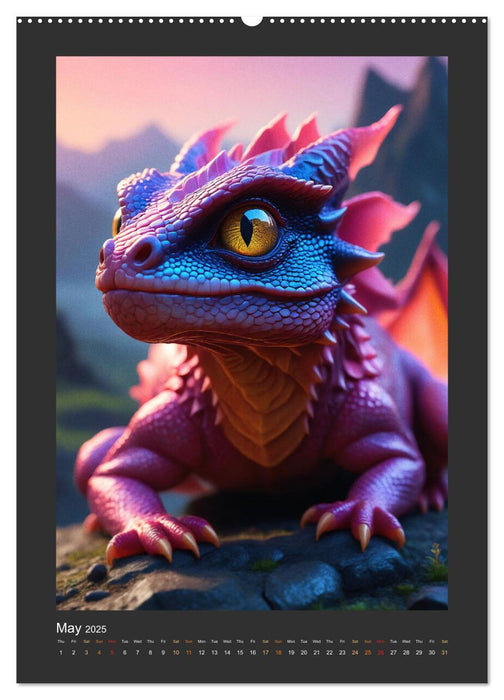 Enchanted Dragons: A year full of little wonders (CALVENDO Premium-Calendar 2025)