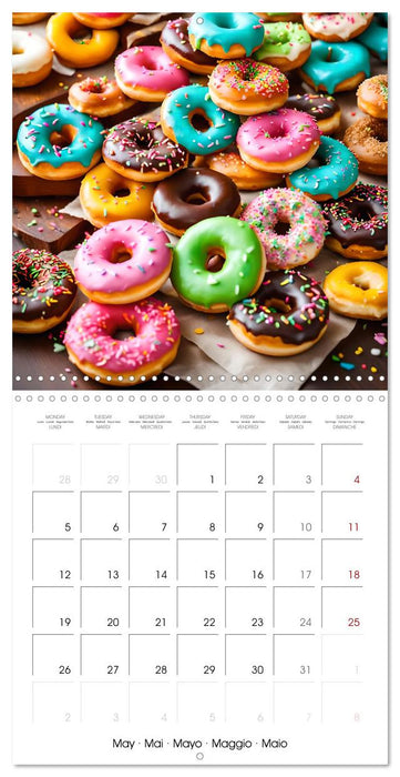 Happy birthday with ai donuts (CALVENDO Monthly Calendar 2025)