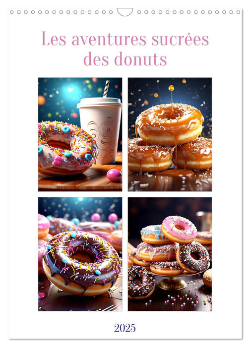 Les aventures sucrées des donuts (CALVENDO Calendrier mensuel 2025)