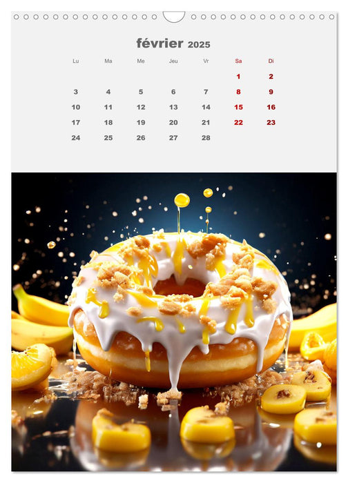 Les aventures sucrées des donuts (CALVENDO Calendrier mensuel 2025)