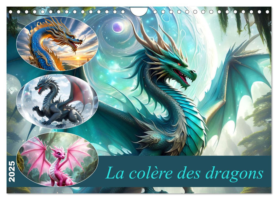 La colère des dragons (CALVENDO Calendrier mensuel 2025)