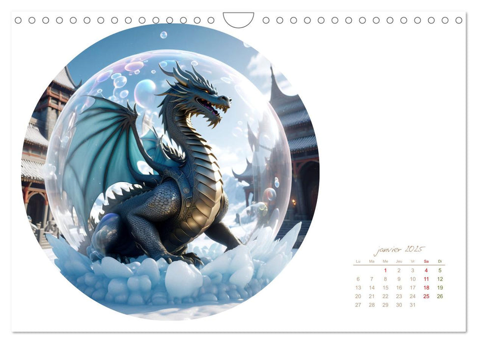 La colère des dragons (CALVENDO Calendrier mensuel 2025)