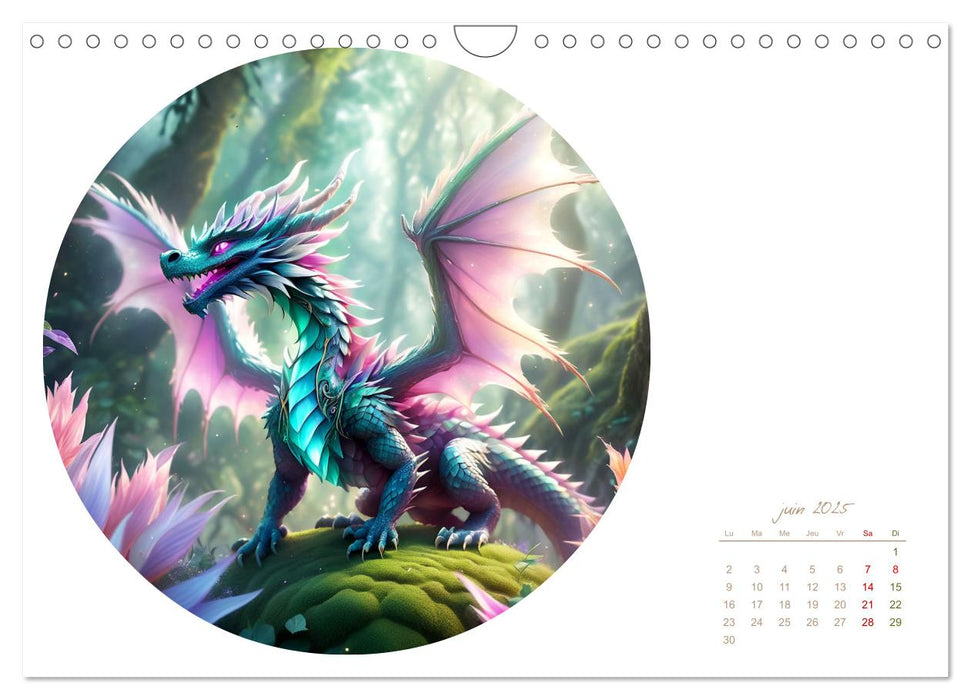 La colère des dragons (CALVENDO Calendrier mensuel 2025)