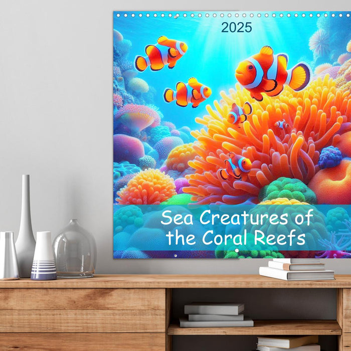 Sea Creatures of the Coral Reefs (CALVENDO Monthly Calendar 2025)