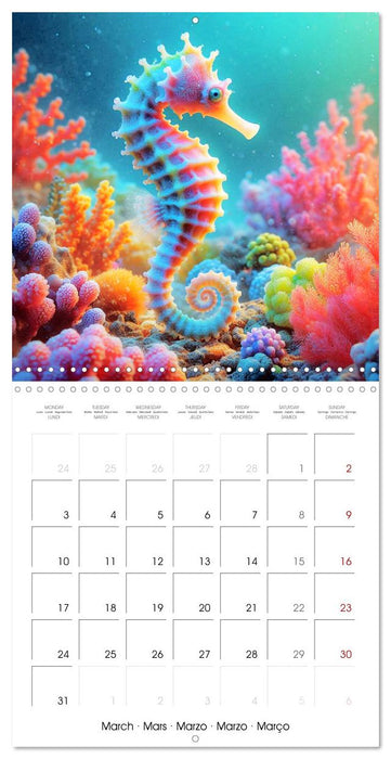 Sea Creatures of the Coral Reefs (CALVENDO Monthly Calendar 2025)