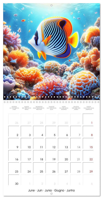 Sea Creatures of the Coral Reefs (CALVENDO Monthly Calendar 2025)