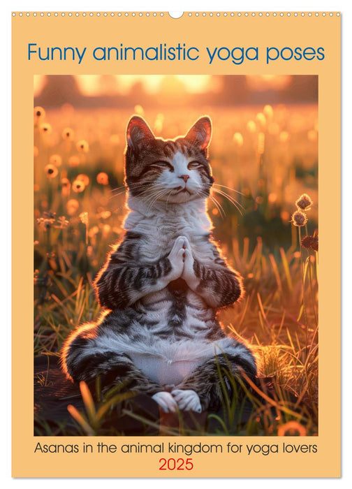 Funny animalistic yoga poses (CALVENDO Monthly Calendar 2025)