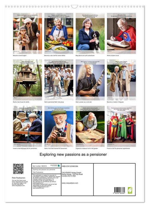 Exploring new passions as a pensioner (CALVENDO Monthly Calendar 2025)