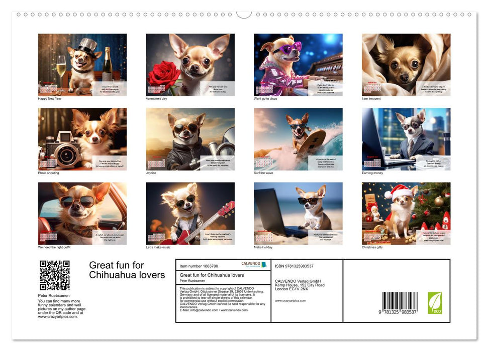 Great fun for Chihuahua lovers (CALVENDO Premium-Calendar 2025)