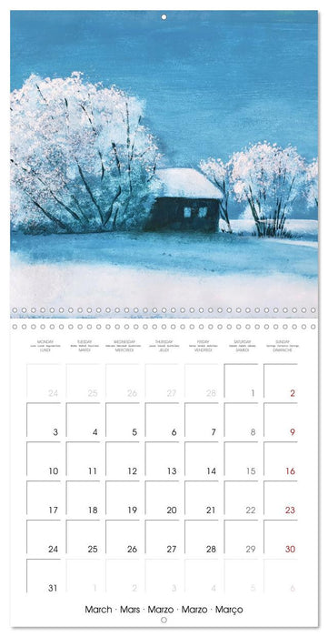 Winter paintings (CALVENDO Monthly Calendar 2025)