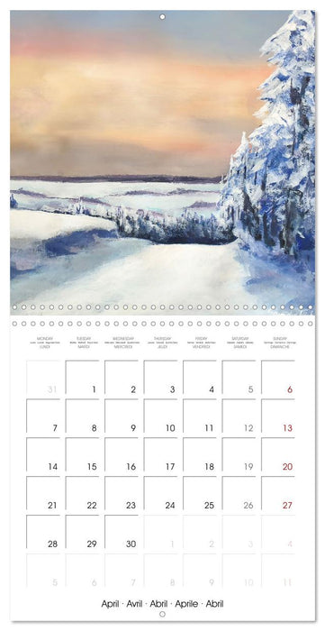 Winter paintings (CALVENDO Monthly Calendar 2025)