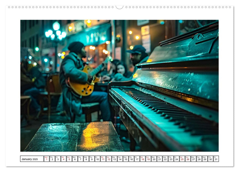 In Jazz Bars at Midnight (CALVENDO Monthly Calendar 2025)