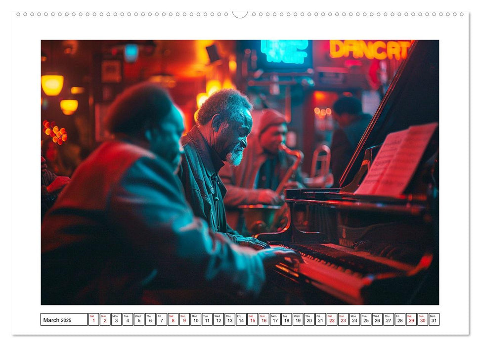 In Jazz Bars at Midnight (CALVENDO Monthly Calendar 2025)