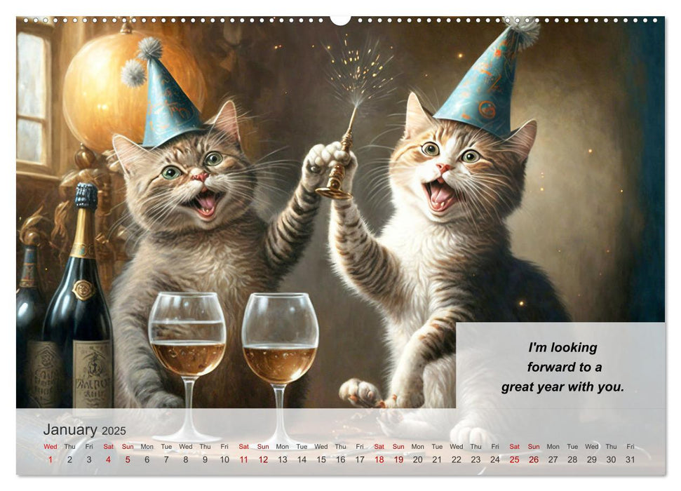 The humoristic cat guide (CALVENDO Monthly Calendar 2025)