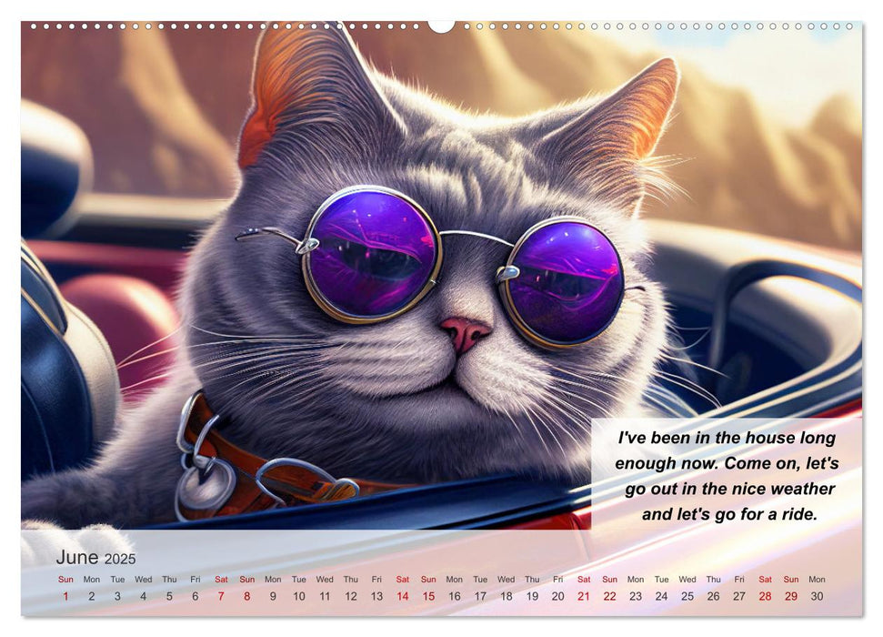 The humoristic cat guide (CALVENDO Monthly Calendar 2025)