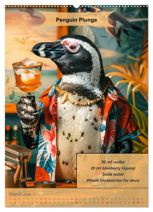 Animal cocktail creations for bartenders (CALVENDO Monthly Calendar 2025)