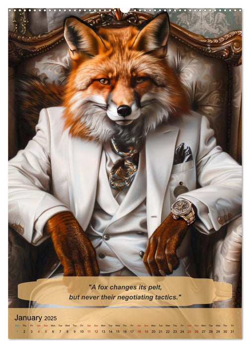 Funny manager wisdom from animals (CALVENDO Monthly Calendar 2025)