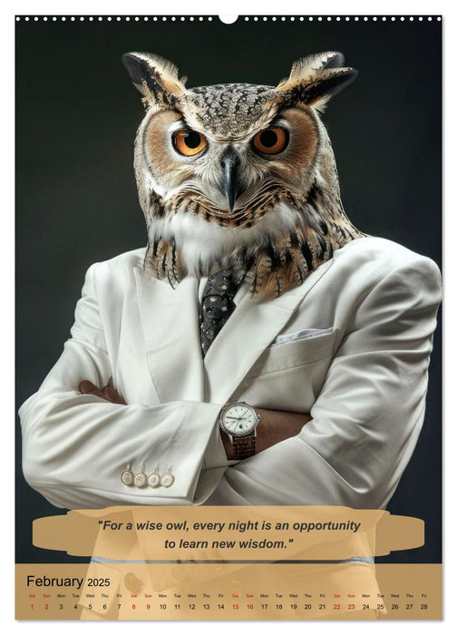 Funny manager wisdom from animals (CALVENDO Monthly Calendar 2025)