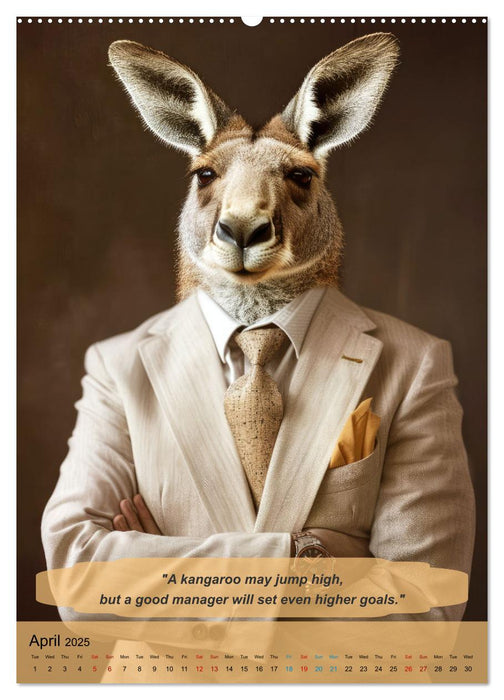 Funny manager wisdom from animals (CALVENDO Monthly Calendar 2025)