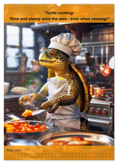 Cooking with animal humor (CALVENDO Monthly Calendar 2025)