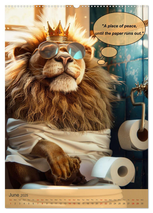 Animals on toilet makes you smile (CALVENDO Premium-Calendar 2025)