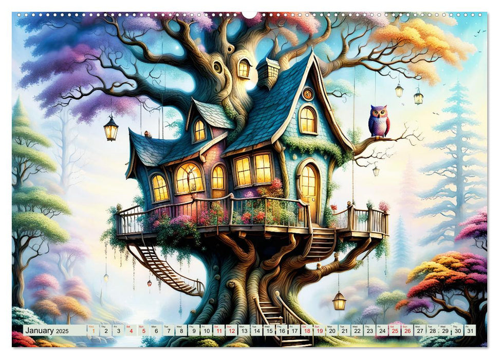 Treehouse fantasies (CALVENDO Monthly Calendar 2025)