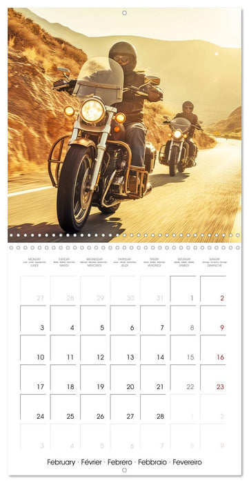 Bikers on the road (CALVENDO Monthly Calendar 2025)