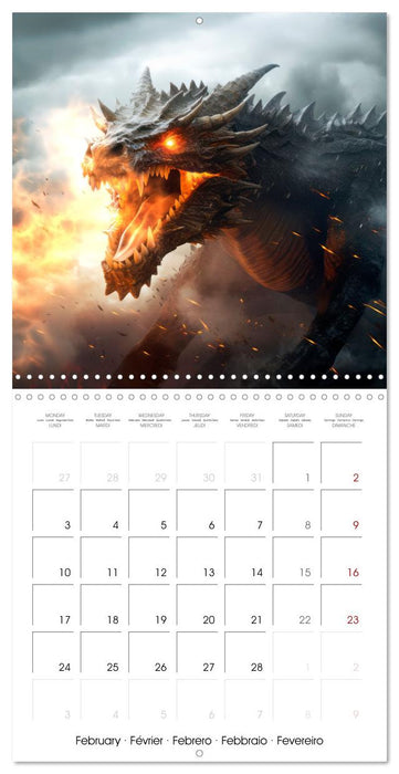 DRAGONS Wings of Power (CALVENDO Monthly Calendar 2025)