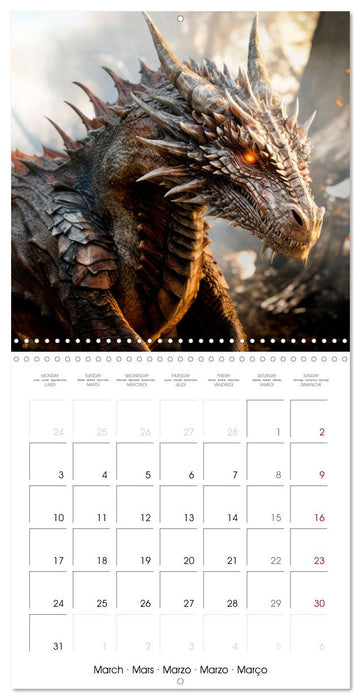 DRAGONS Wings of Power (CALVENDO Monthly Calendar 2025)